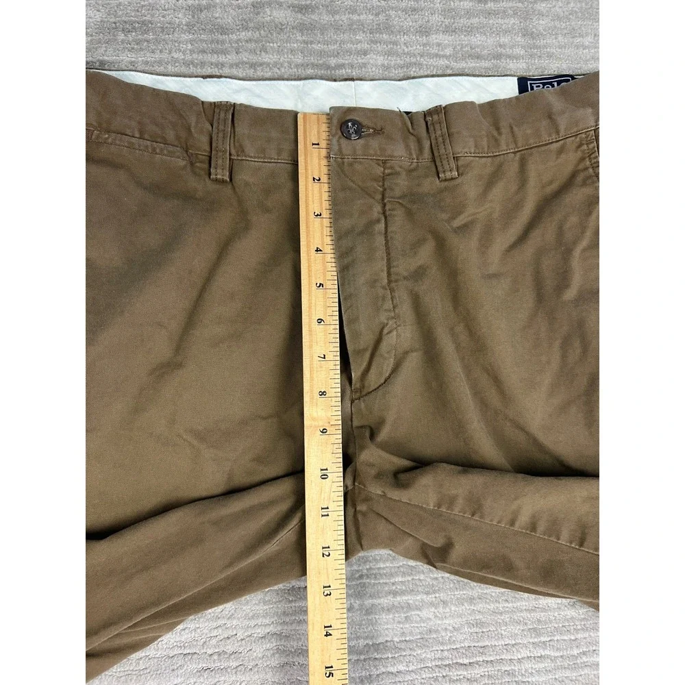 Polo Ralph Lauren Chinos Mens 36x30 Brown Classic Fit Cotton Stretch Trousers